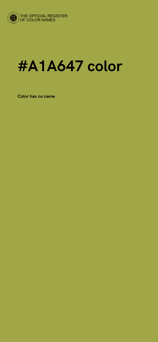 #A1A647 color image