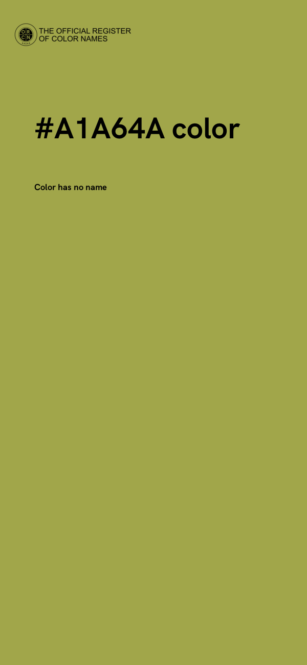 #A1A64A color image