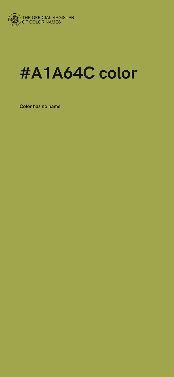 #A1A64C color image
