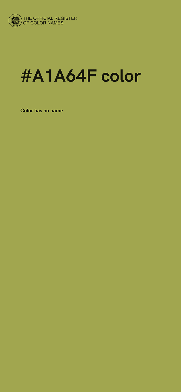 #A1A64F color image