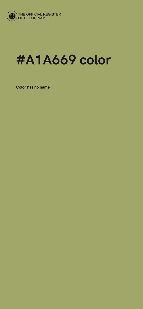 #A1A669 color image