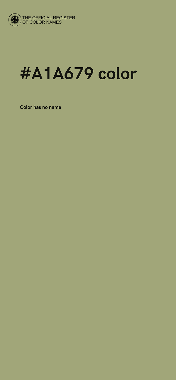 #A1A679 color image