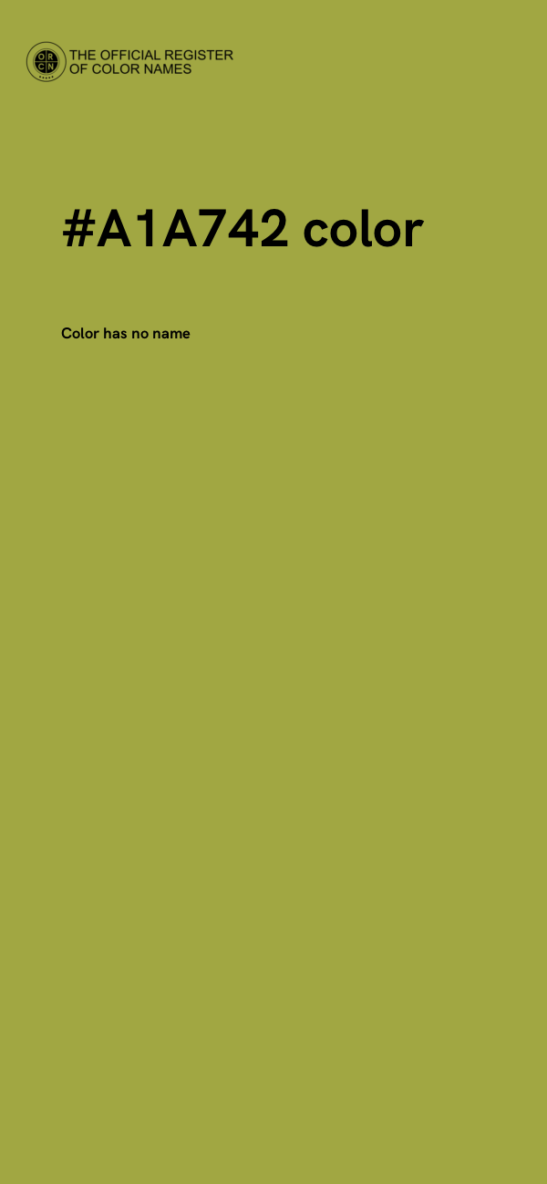 #A1A742 color image