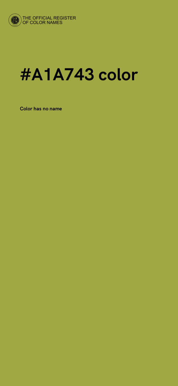 #A1A743 color image