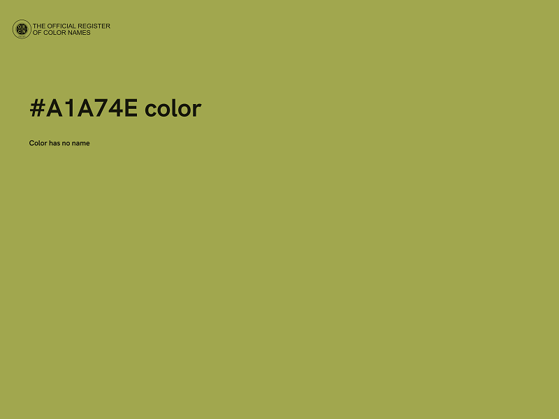 #A1A74E color image