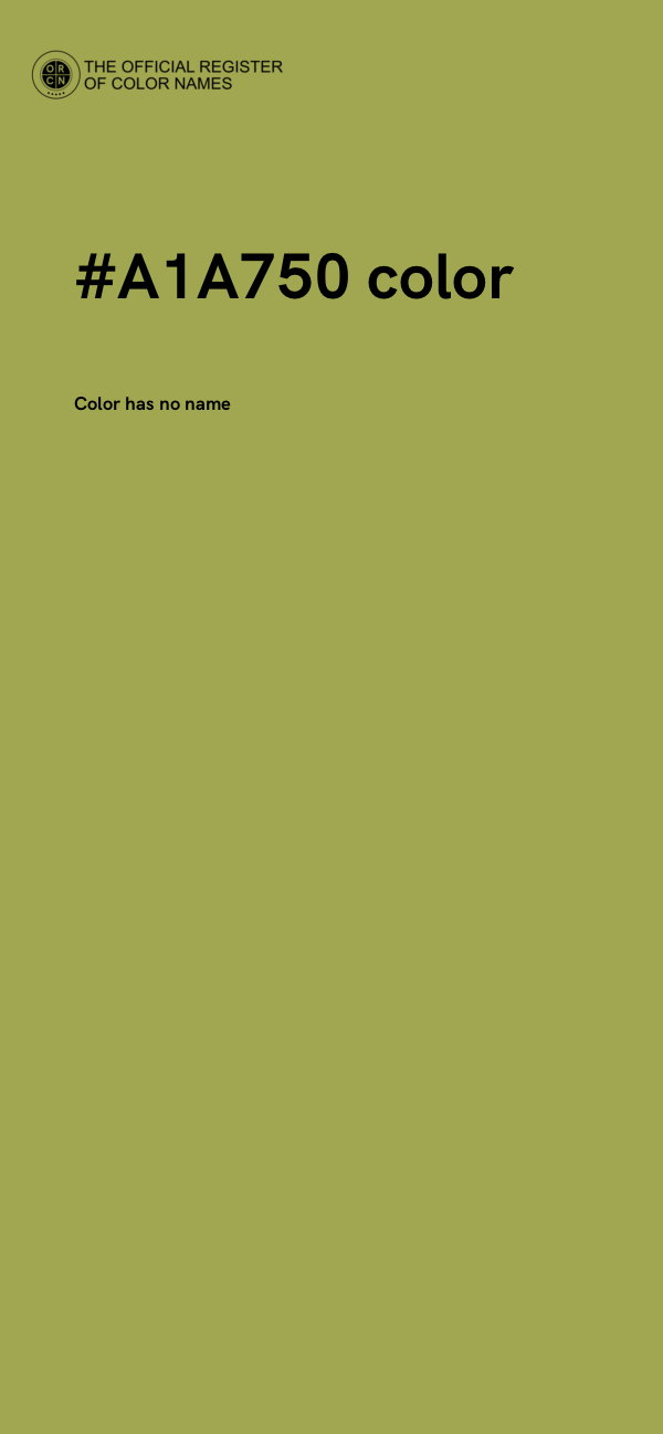 #A1A750 color image