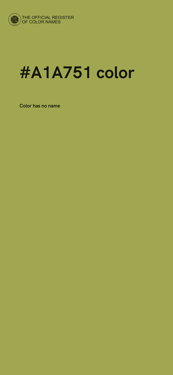 #A1A751 color image