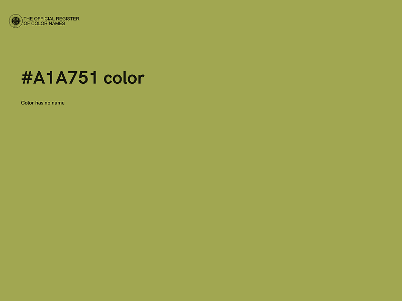 #A1A751 color image