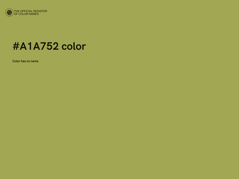 #A1A752 color image