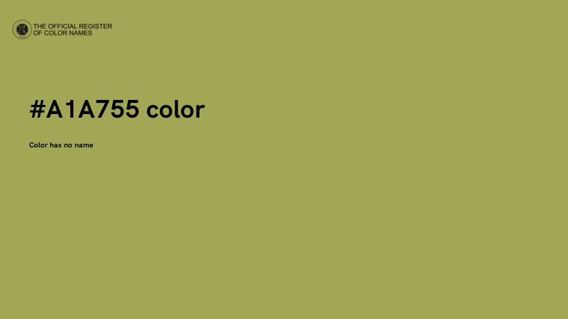 #A1A755 color image