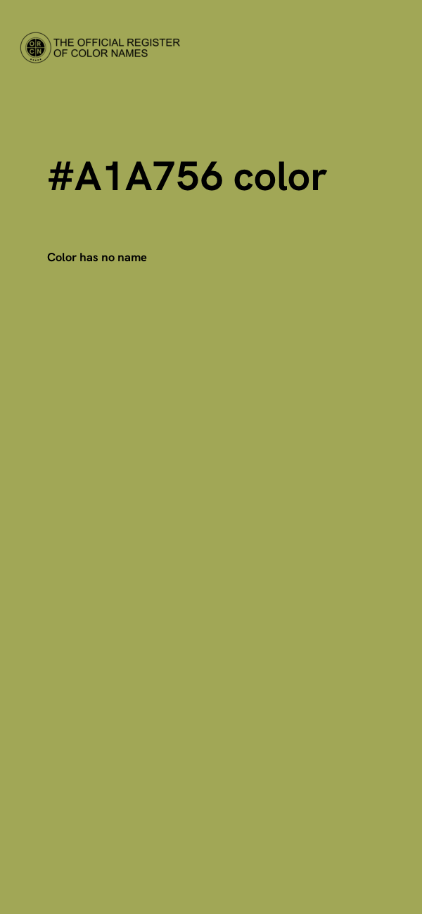 #A1A756 color image