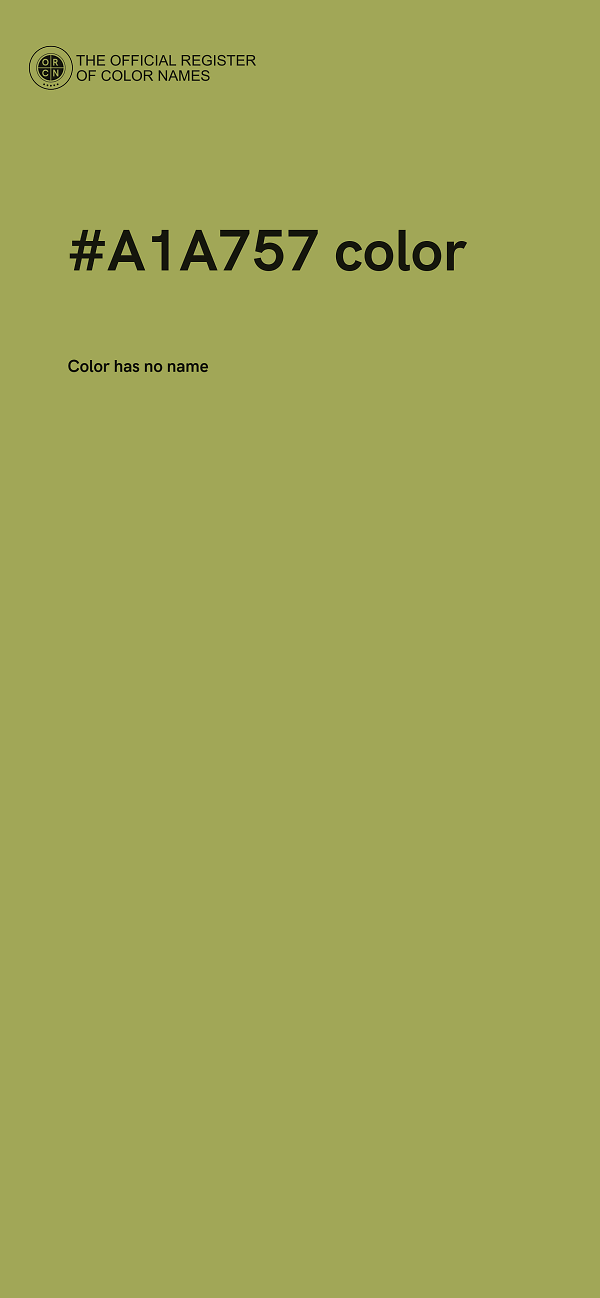 #A1A757 color image