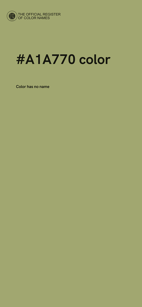 #A1A770 color image