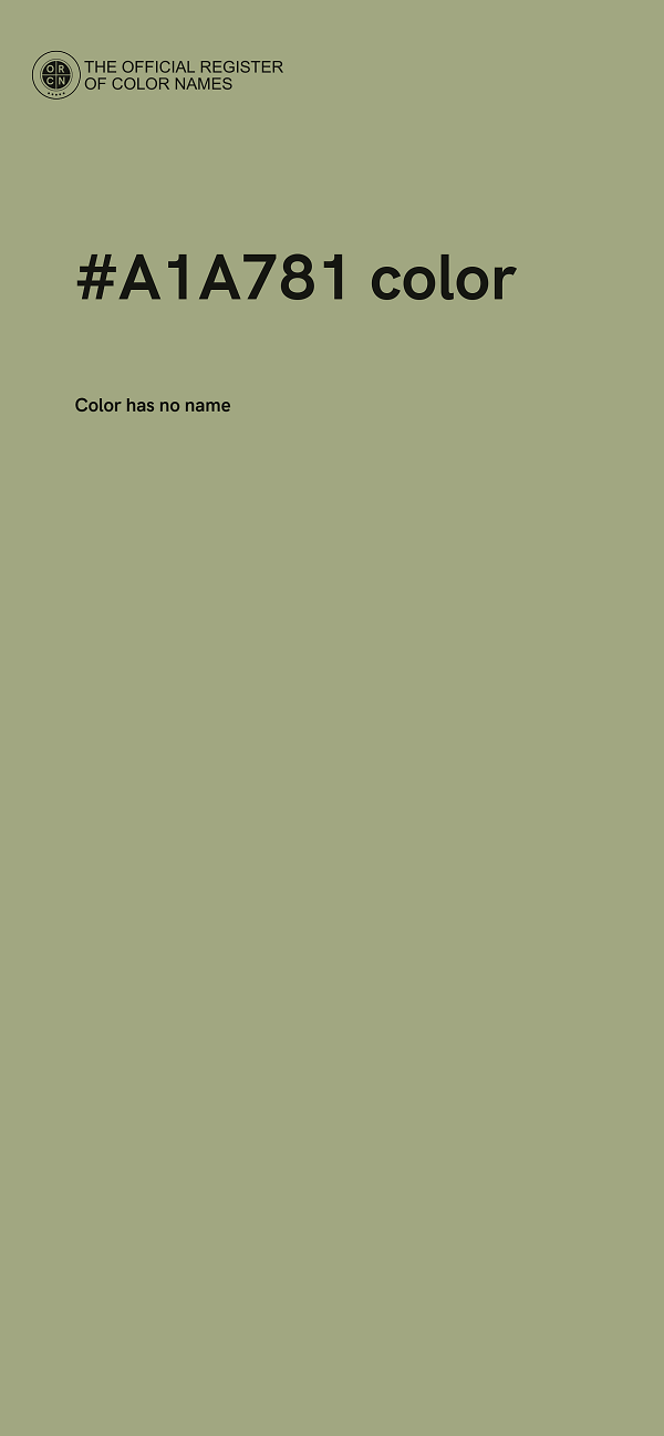 #A1A781 color image