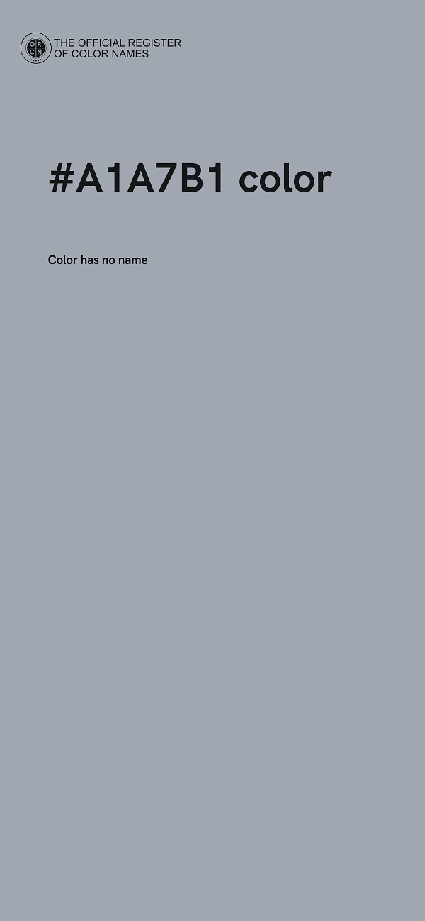 #A1A7B1 color image