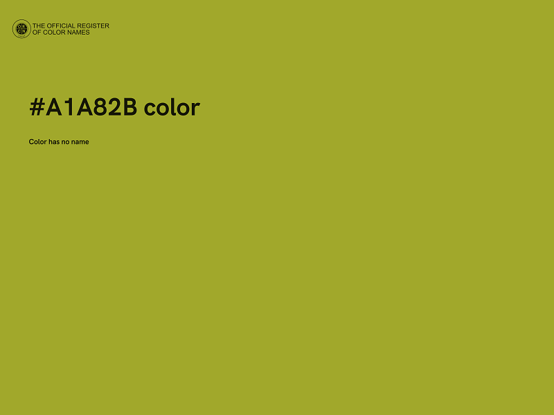 #A1A82B color image
