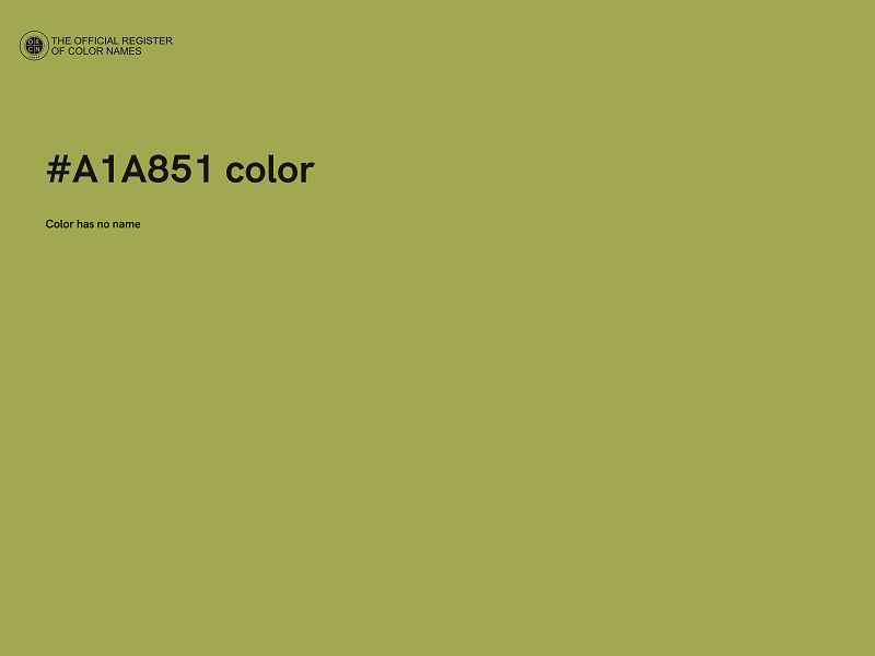 #A1A851 color image