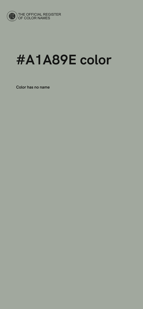 #A1A89E color image