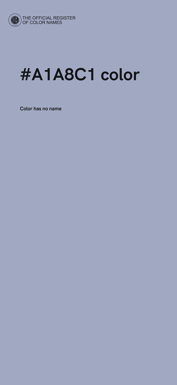 #A1A8C1 color image