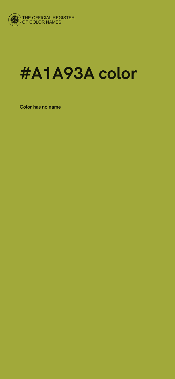 #A1A93A color image