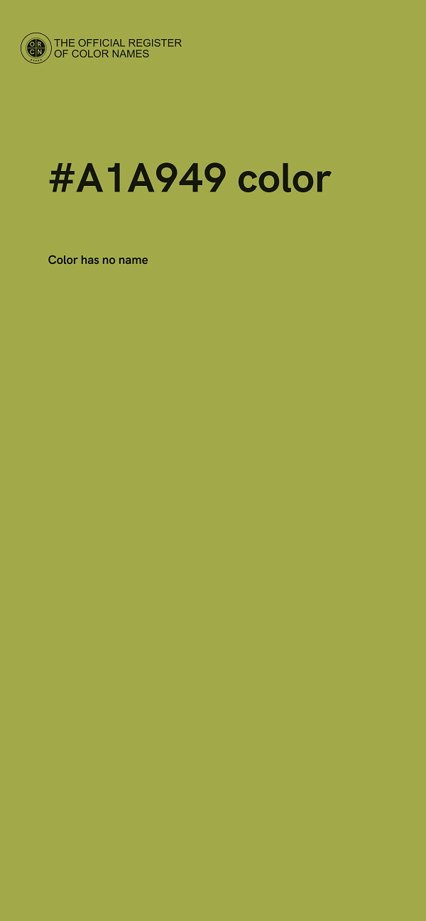 #A1A949 color image