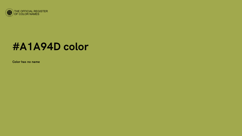#A1A94D color image