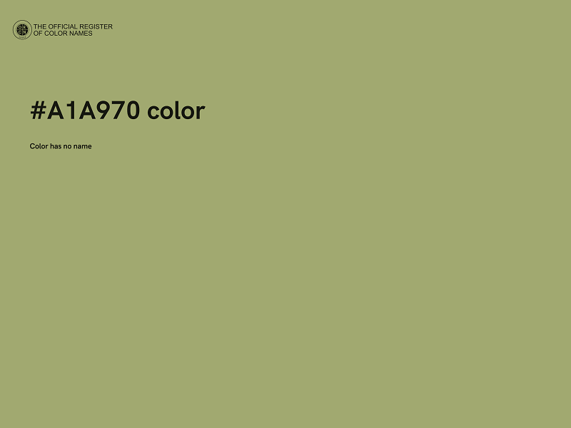 #A1A970 color image