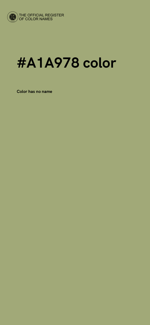 #A1A978 color image