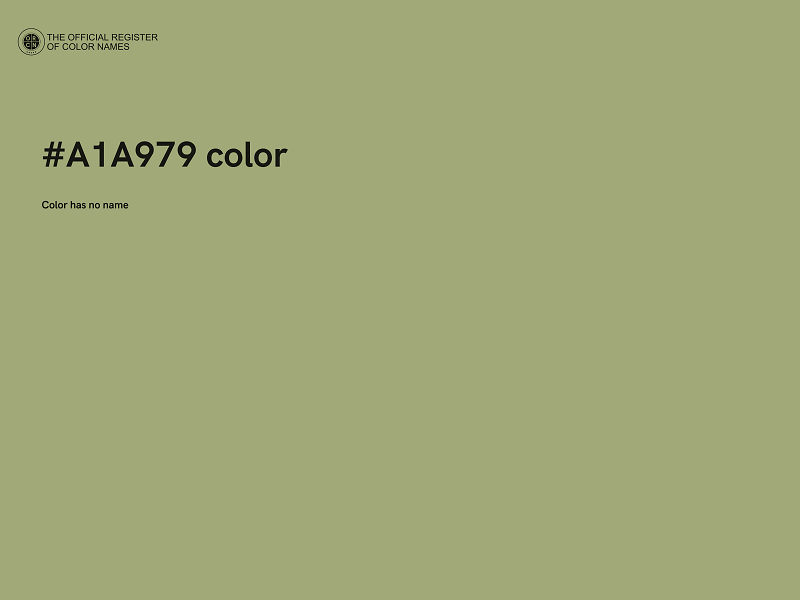 #A1A979 color image