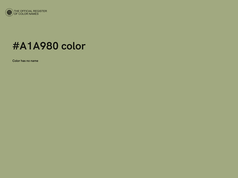 #A1A980 color image