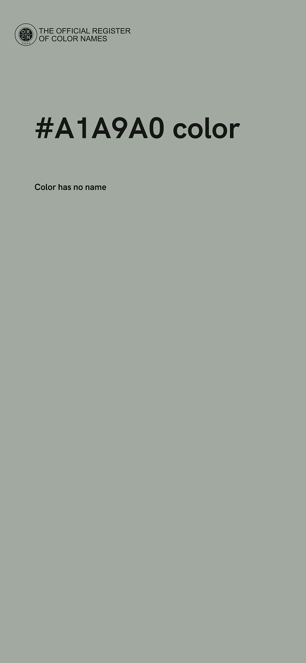 #A1A9A0 color image