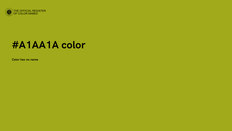 #A1AA1A color image