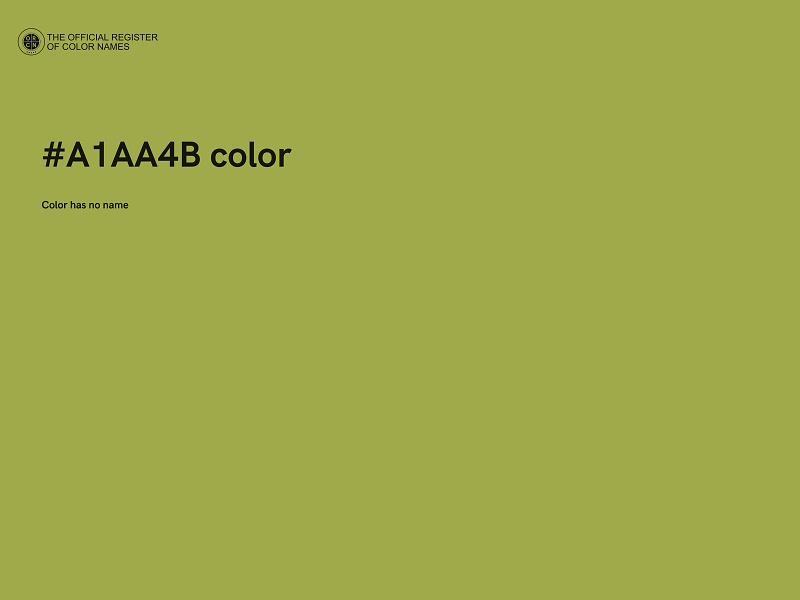 #A1AA4B color image