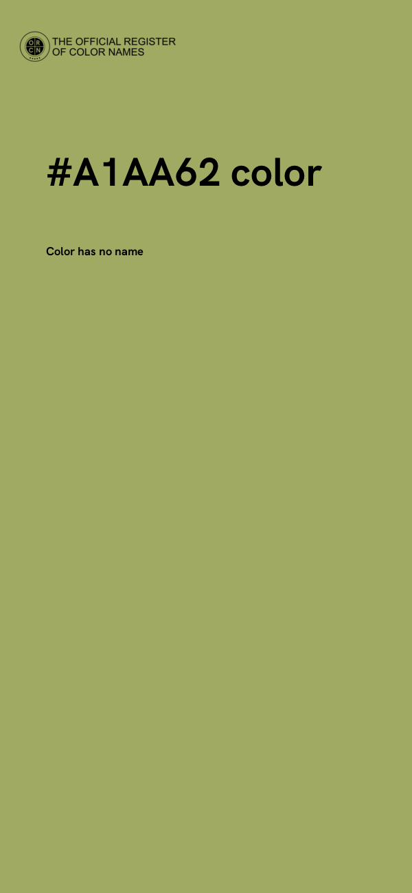 #A1AA62 color image