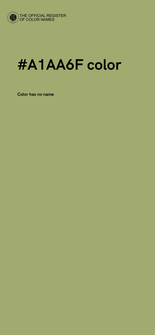 #A1AA6F color image