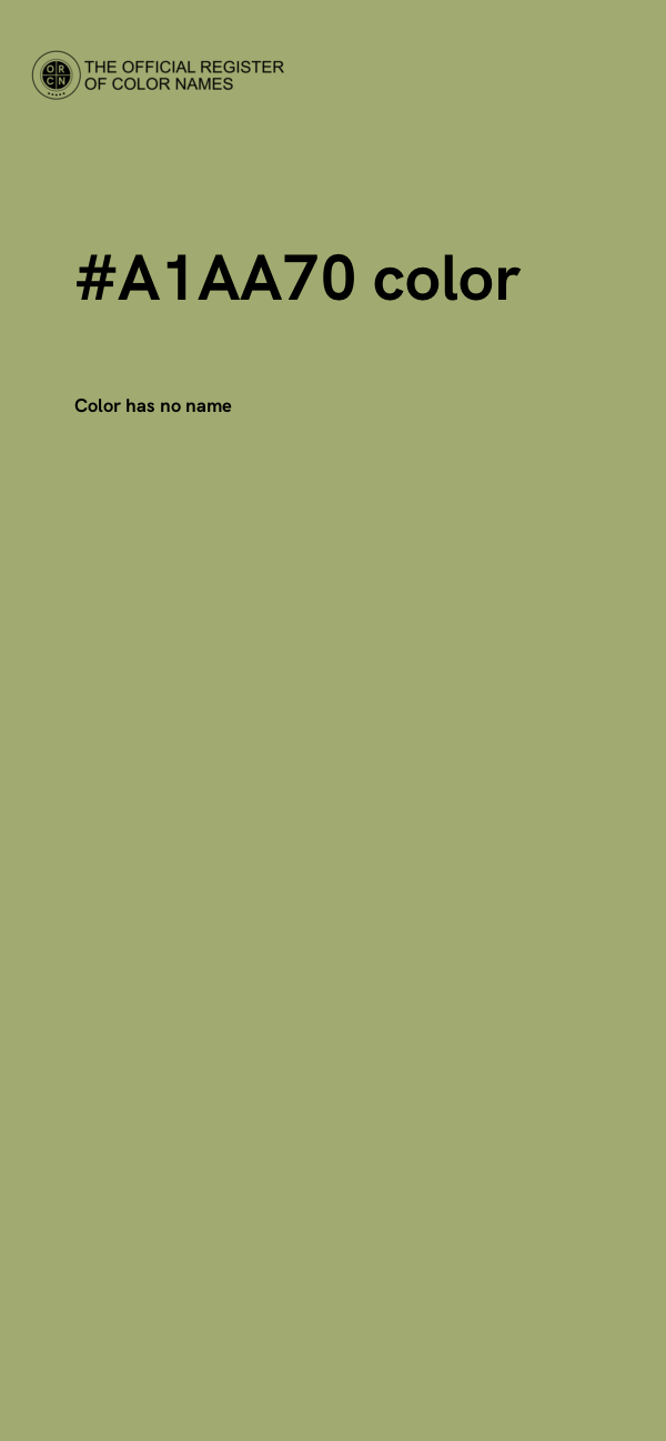 #A1AA70 color image