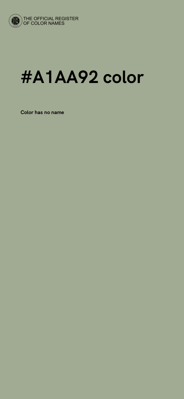 #A1AA92 color image