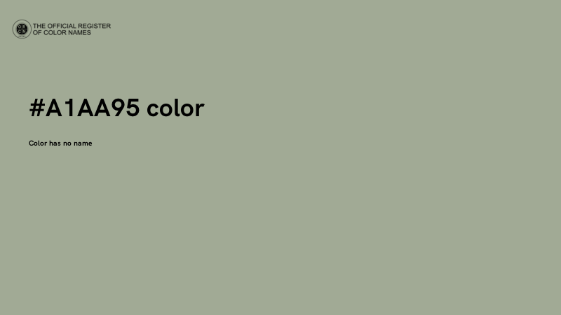 #A1AA95 color image