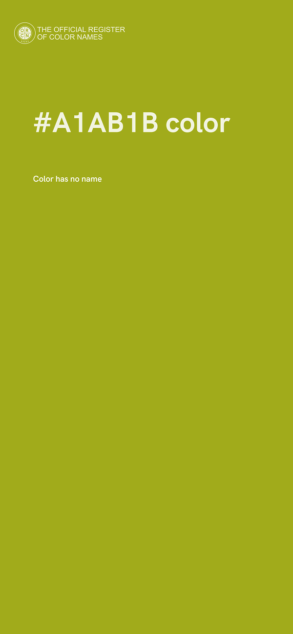 #A1AB1B color image