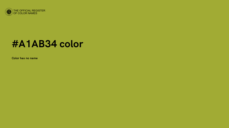 #A1AB34 color image