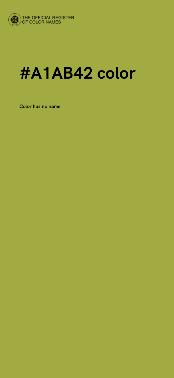 #A1AB42 color image