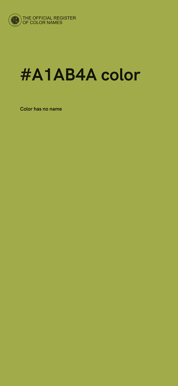 #A1AB4A color image