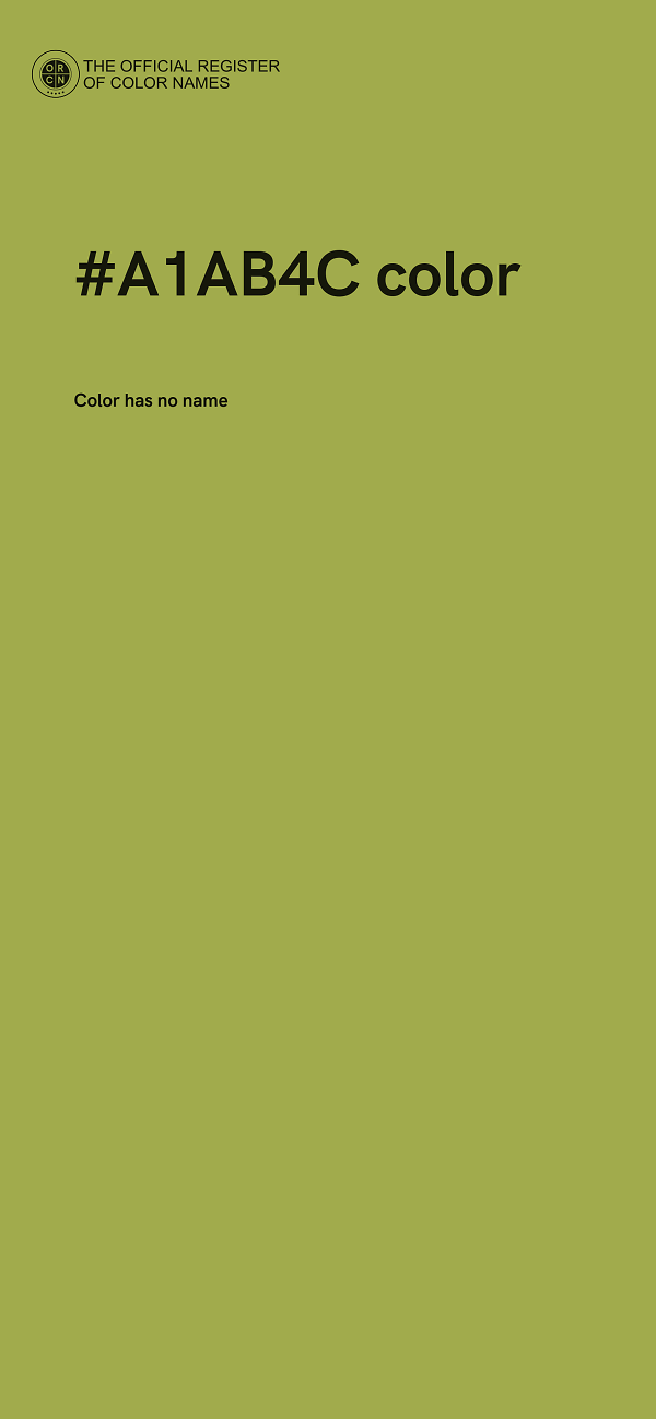 #A1AB4C color image