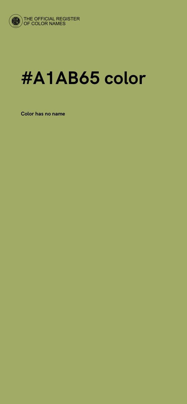 #A1AB65 color image
