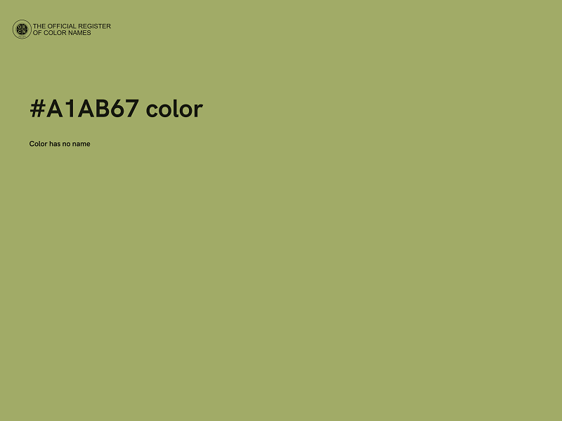 #A1AB67 color image