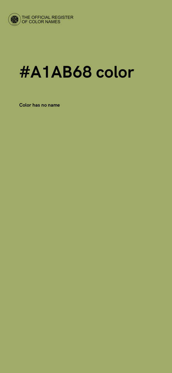 #A1AB68 color image