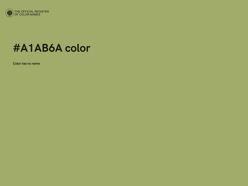 #A1AB6A color image