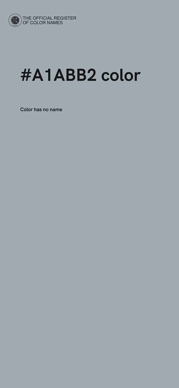 #A1ABB2 color image