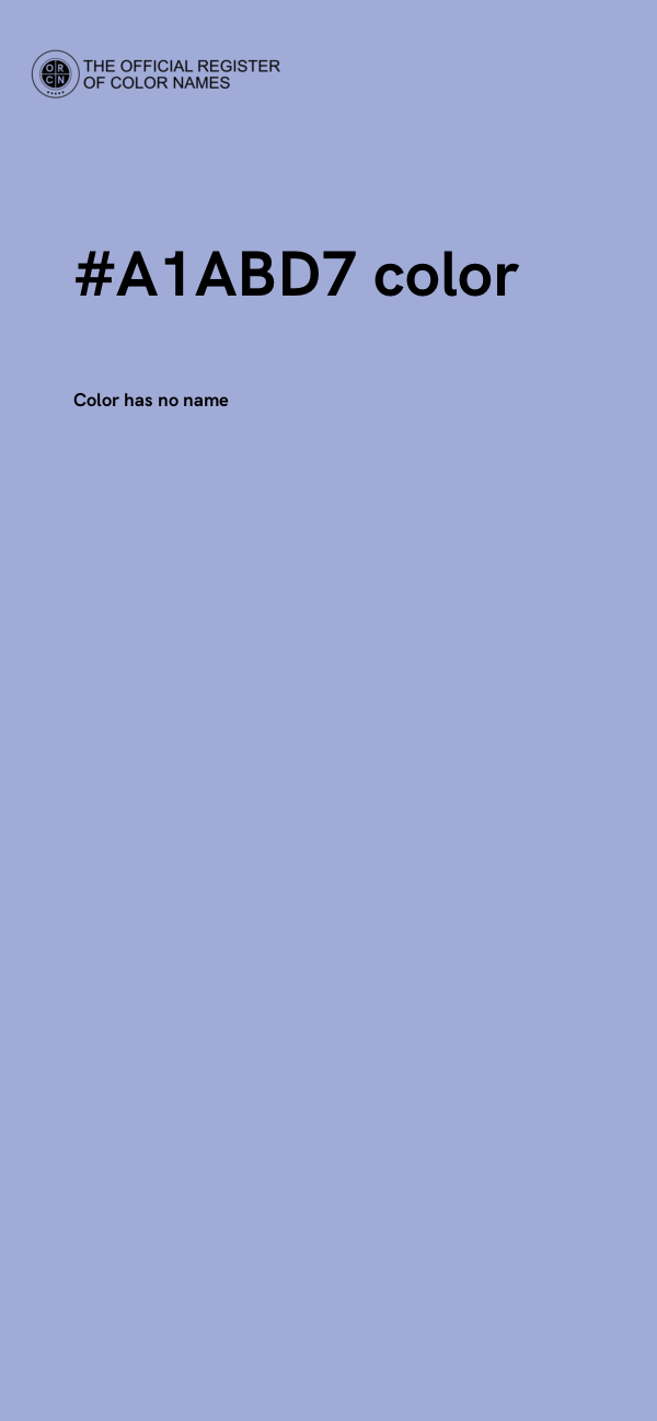 #A1ABD7 color image