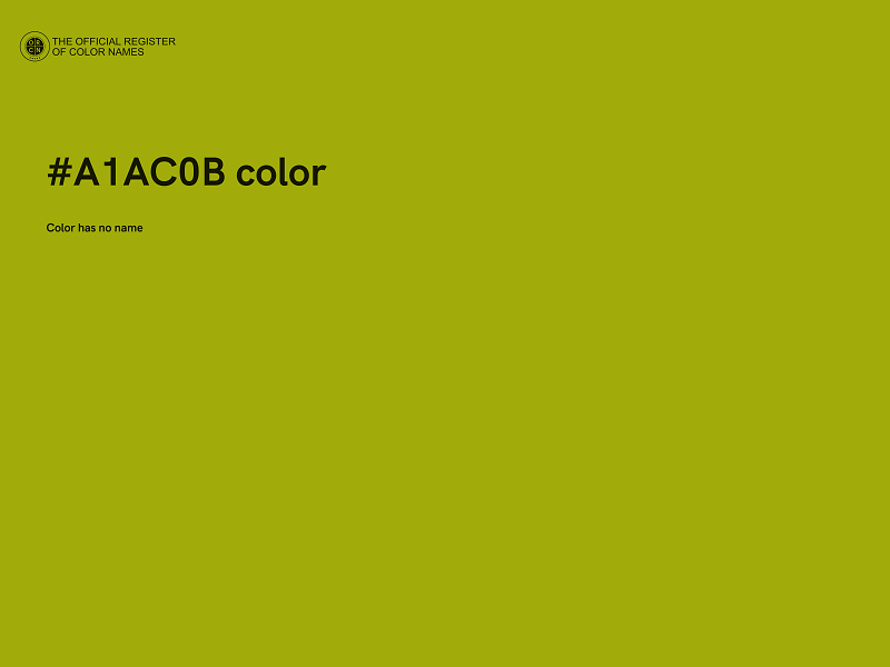 #A1AC0B color image